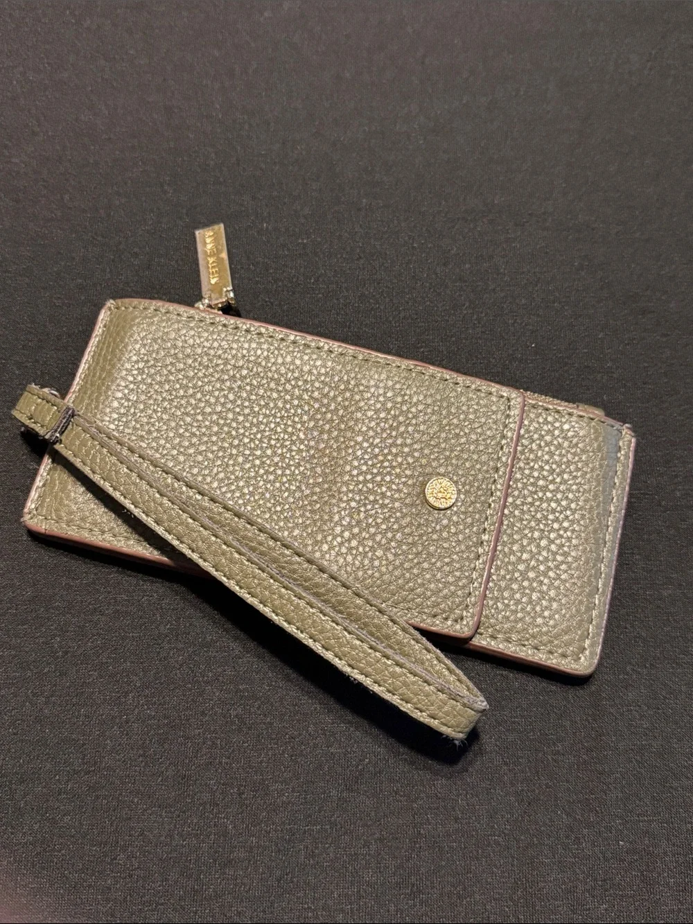 Anne Klein Olive Card Holder Wristlet with Coin Pouch